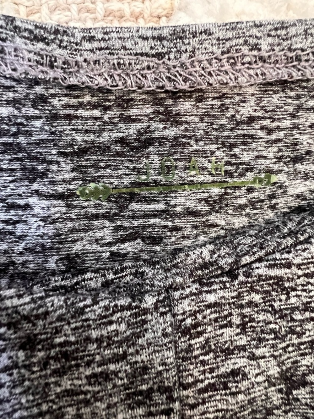 Joah Brown Marathon Crop Tank Twist front XS/S Heathered Marled Grey - Picture 5 of 5